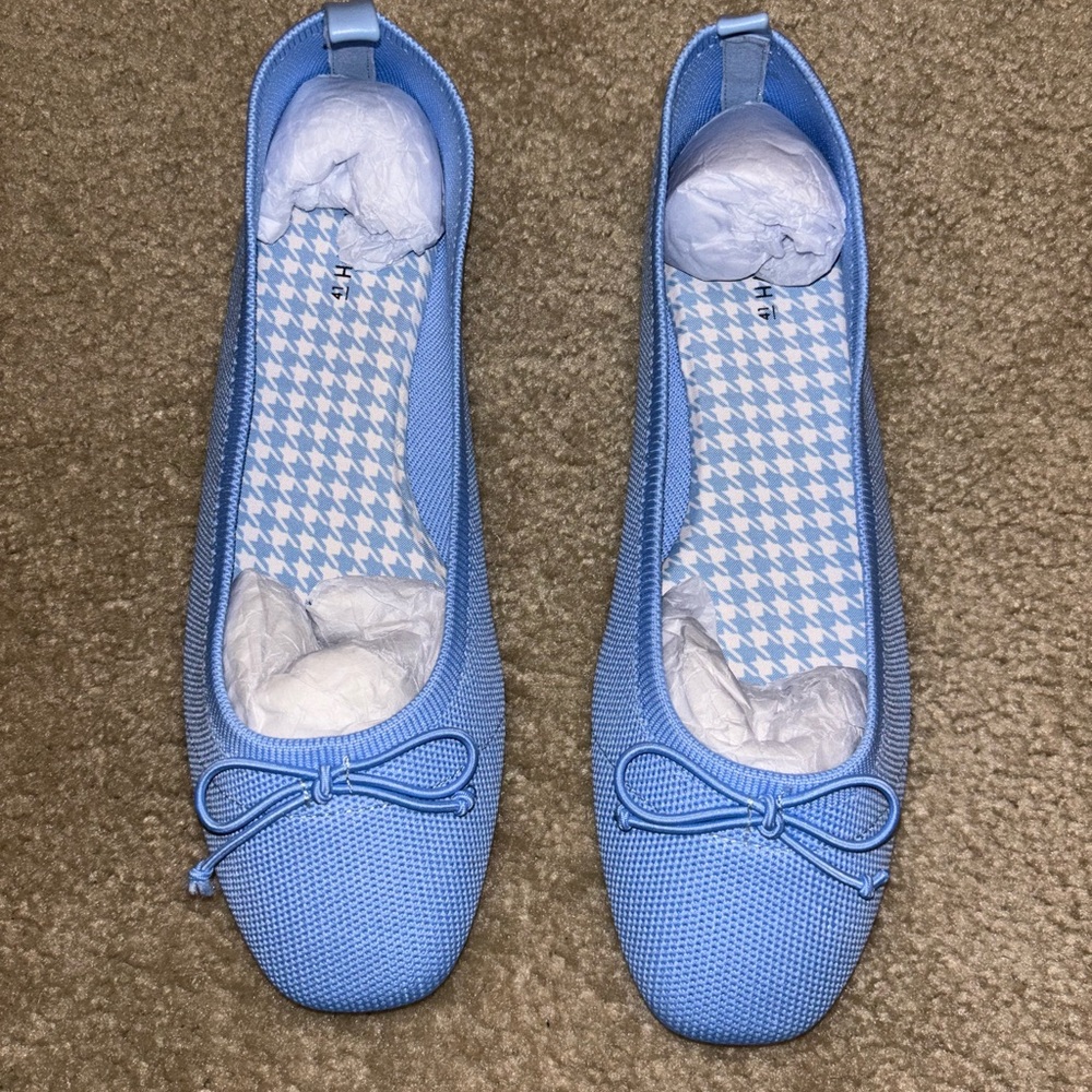 41 Hawthorn Blue Ballet Flats with Bow